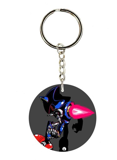Keychain Of The Video Game Sonic ( 2 Sides)