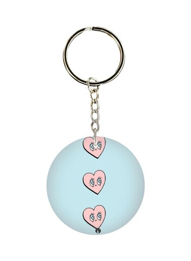 Cartoon Heart Printed Keychain