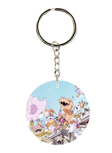 Anime Digimon Printed Keychain