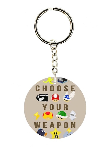 The Video Game Super Mario Printed Keychain