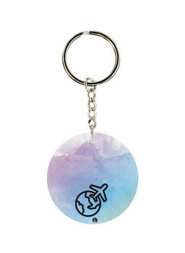 Earth Printed Double Sided Keychain