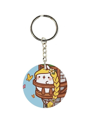Cartoon Printed Double Sided Keychain