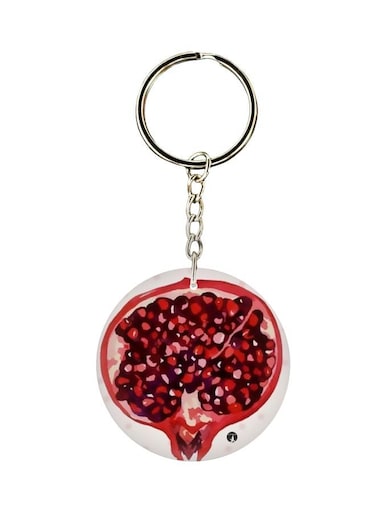 Pomegranate Printed Single Sided Keychain