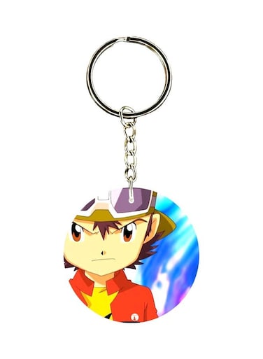Anime Digimon Double Side Printed Keychain