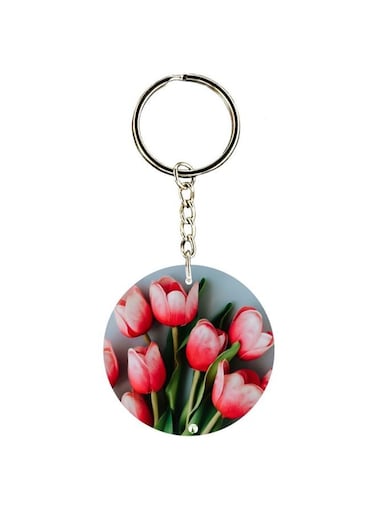Flowers Printed Keychain