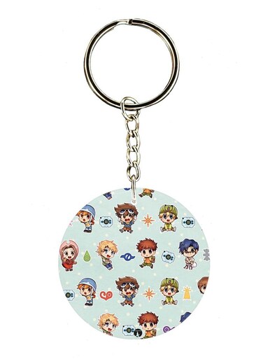 Anime Digimon Double Side Printed Keychain