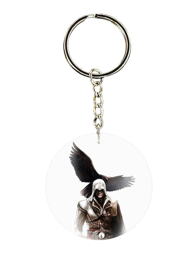 Keychain Of The Video Game Assasin's Creed ( 2 Sides)