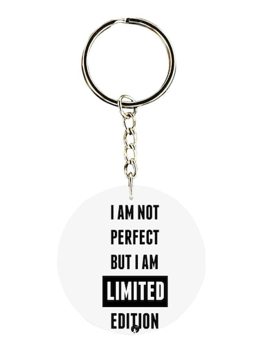 Double Sided English Phrases Printed Keychain