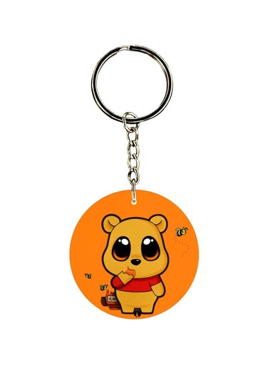 Double Sided Bear Printed Keychain