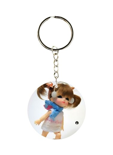 Doll Printed Plastic Keychain