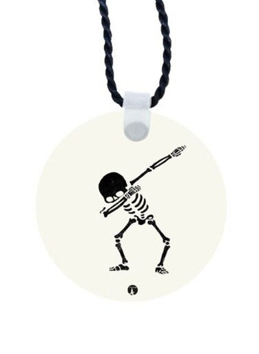 Skeleton Printed Car Mirror Pendant