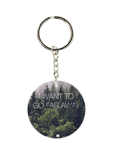 English Phrases Printed Keychain