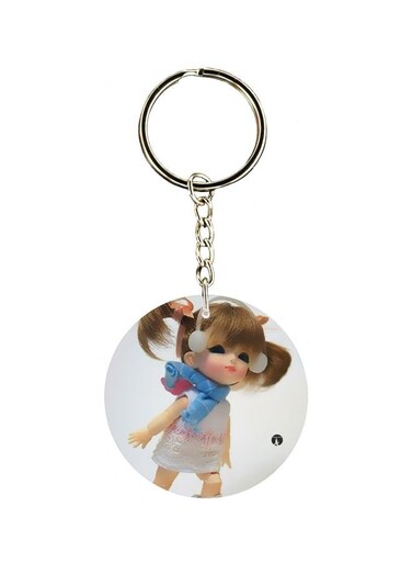 Doll Printed Double Sided Keychain