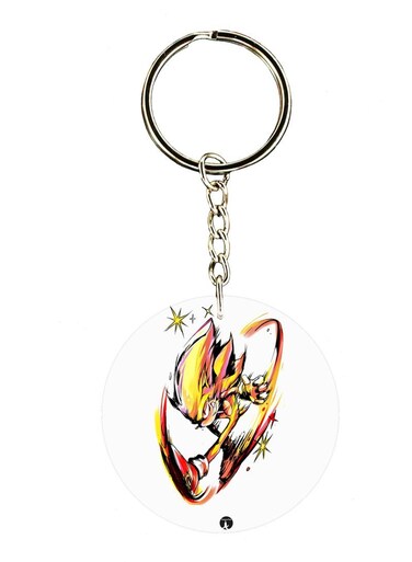 Keychain Of The Video Game Sonic ( 2 Sides)