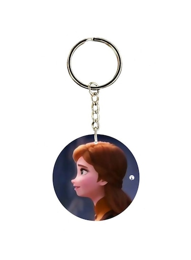 Cartoon Girl Printed Keychain