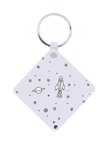 Space Wooden Keychain