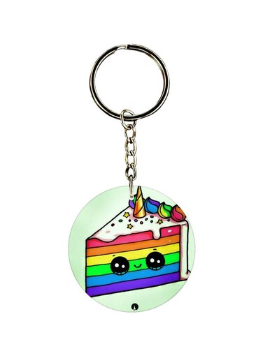 Double Sided Pastry Printed Keychain