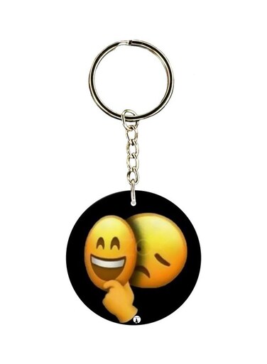 Double Sided Emoji Printed Keychain