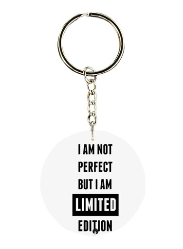 Double Sided English Phrases Printed Keychain