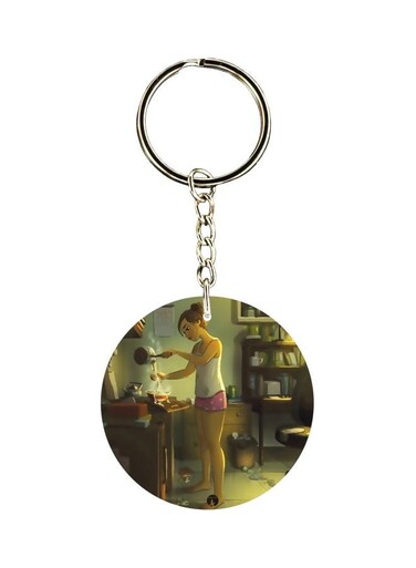 Cartoon Printed Keychain