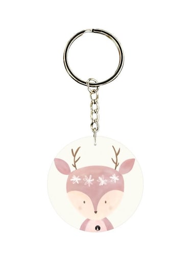 Cartoon Themed Single Sided Keychain