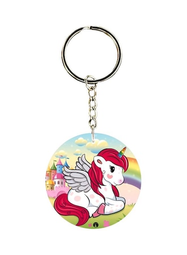 Unicorn Horse Printed Pocket Keychain