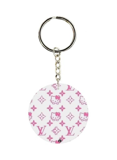 Hello Kitty Printed Double Sided Keychain