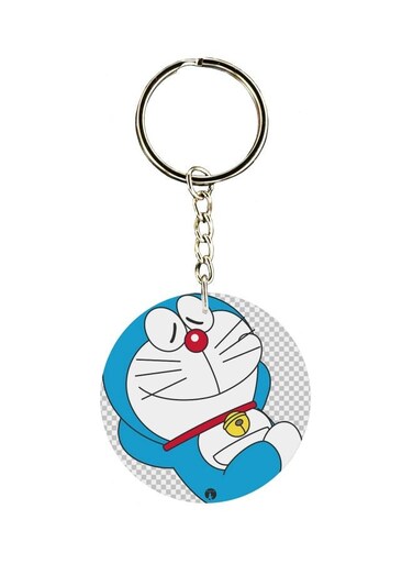 Double Sided Doraemon Printed Keychain