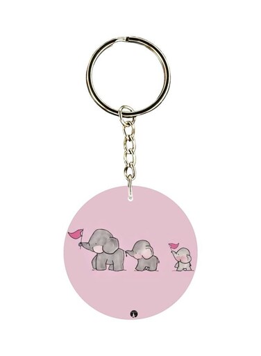 Elephant Printed Keychain