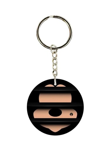 Cartoon Printed Double Sided Keychain