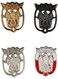 UAE Abu Dhabi 4 Pcs Mix Logo Design 2D Sticker Badge Metal 4cm