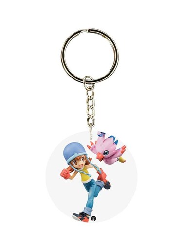 Anime Digimon Printed Plastic Keychain