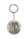 Cartoon Themed Single Sided Keychain