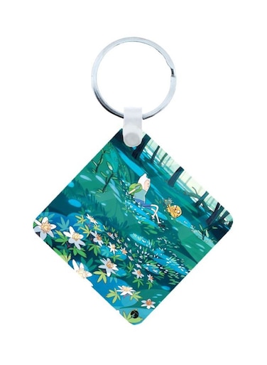 Adventure Time Printed Keychain Blue/Green