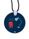 Lamp And A Book Printed Car Mirror Pendant