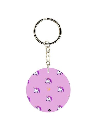 Double Sided Unicorn Printed Keychain