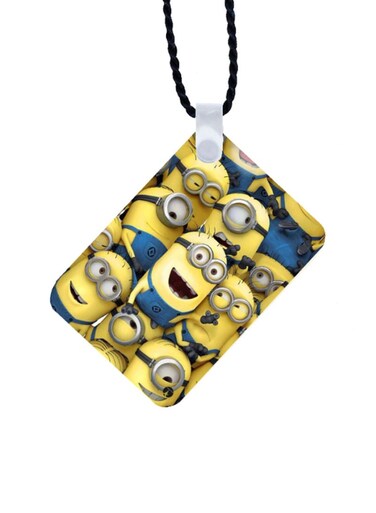 Minions Printed Car Mirror Pendant