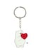 Bear Printed Single Sided Keychain