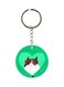 Cat Printed Plastic Keychain
