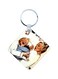 Pop Art Printed Wooden Key Chain