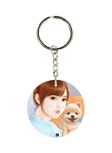 Cartoon Themed Dual Sided Keychain