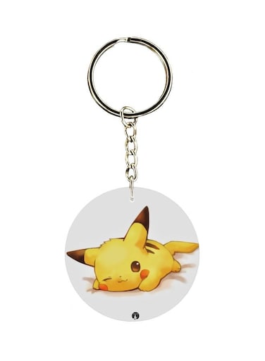 Single Sided Pikachu Cartoon Themed Keychain