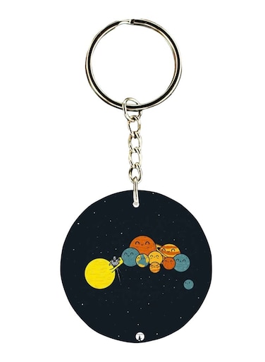 Planets Printed Keychain