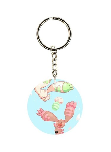 Anime Digimon Printed Plastic Keychain