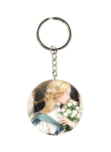 Cartoon Printed Double Sided Keychain