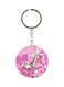 Anime Girl Printed Plastic Keychain