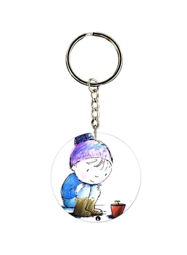 Double Sided Child Printed Keychain