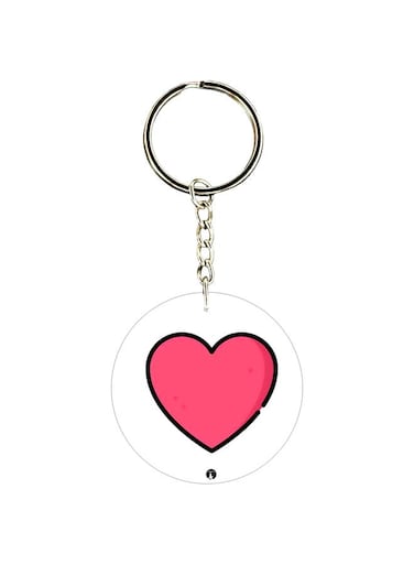Love Printed Double Sided Keychain