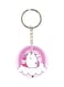 Cartoon Cat Printed Double Sided Keychain
