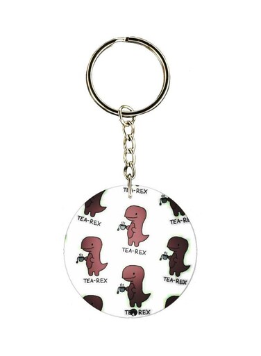 Tea-Rex Printed Keychain